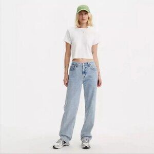 Levi's Women’s Low Pro Straight Leg Blue Jeans Light Wash Cotton Size 30 NWT